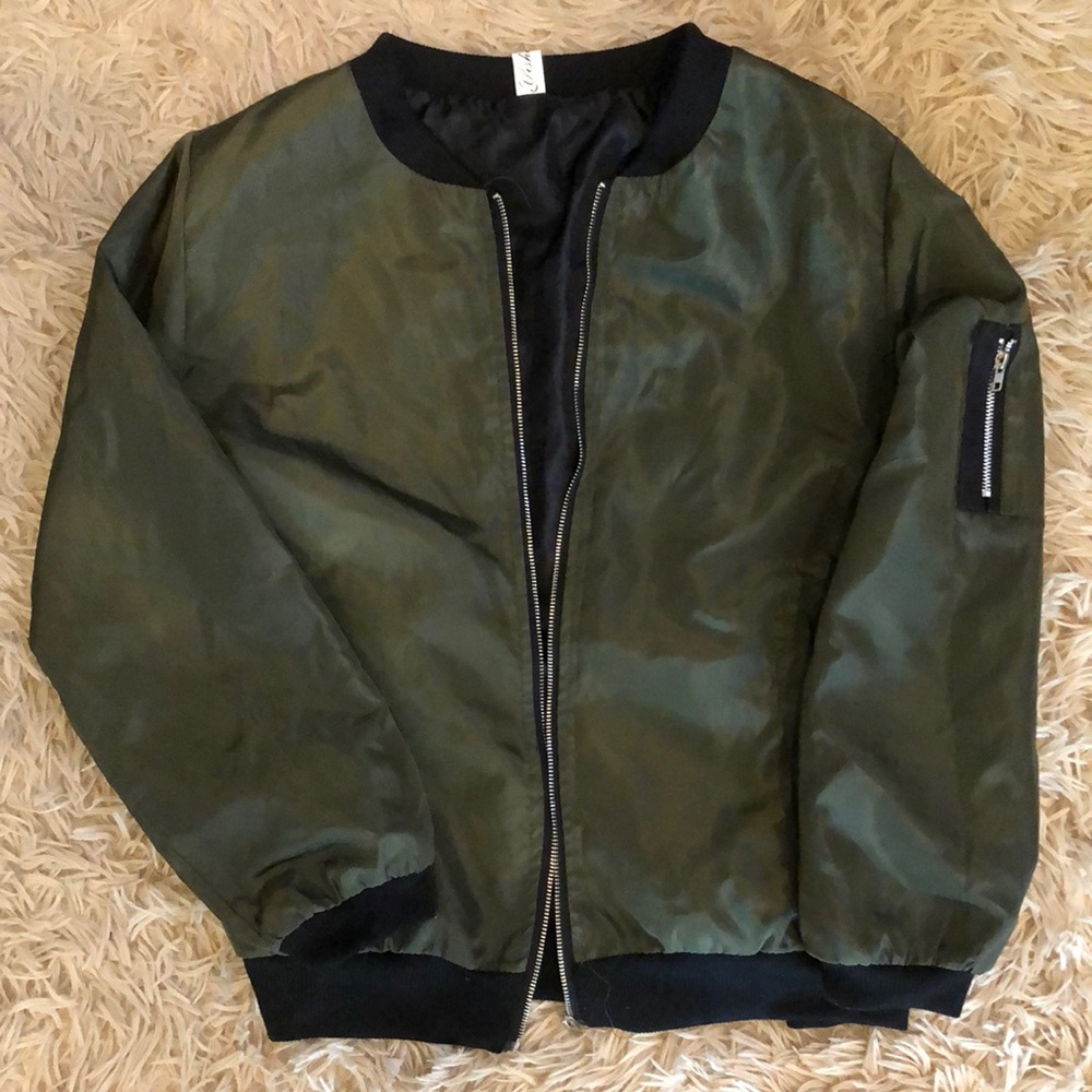 Olive Green Bomber (style) Jacket